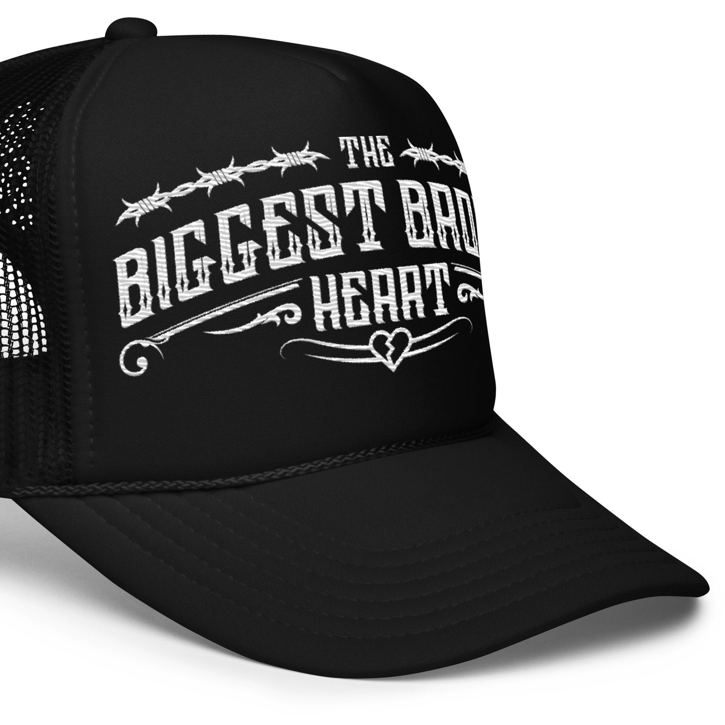 THE BIGGEST BROKEN HEART Trucker Hat (black lettering)