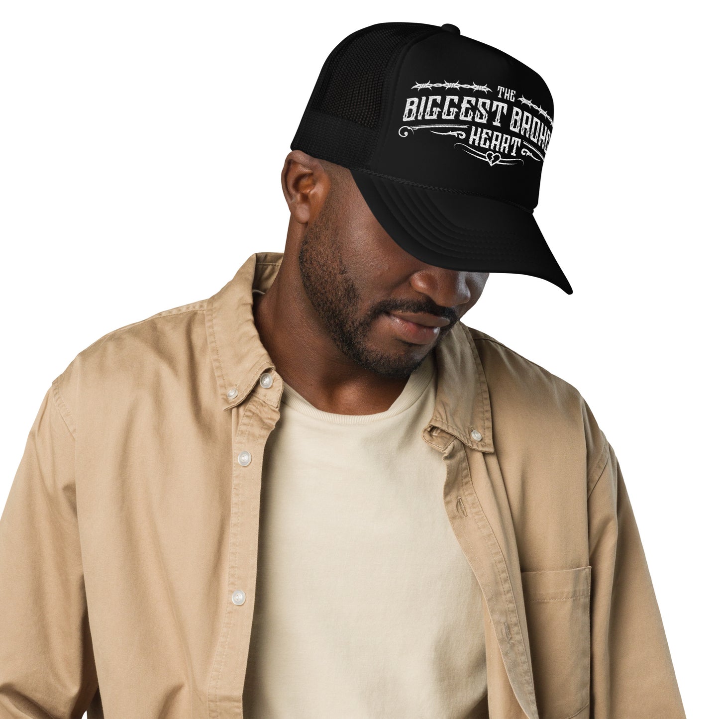 THE BIGGEST BROKEN HEART Trucker Hat (white lettering)