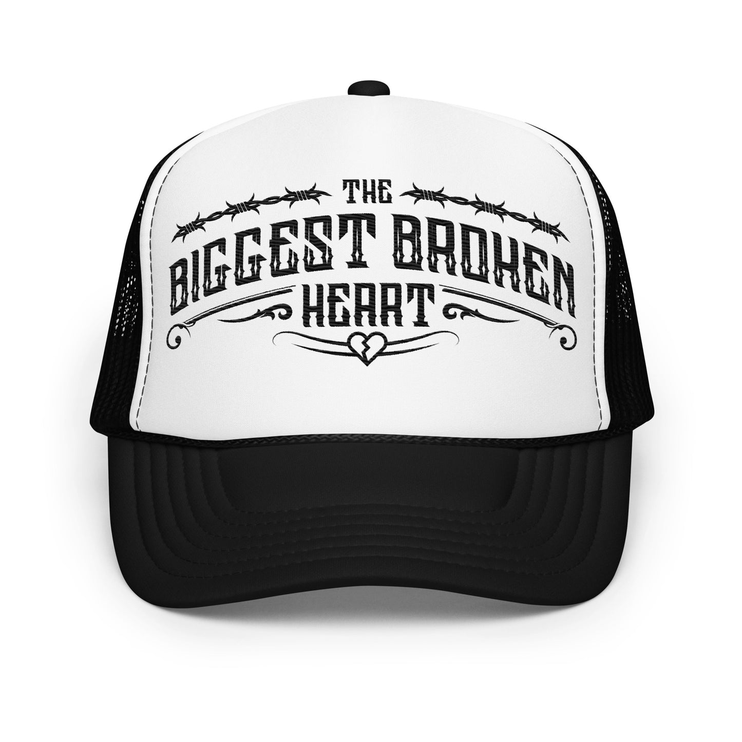 THE BIGGEST BROKEN HEART Trucker Hat (black lettering)