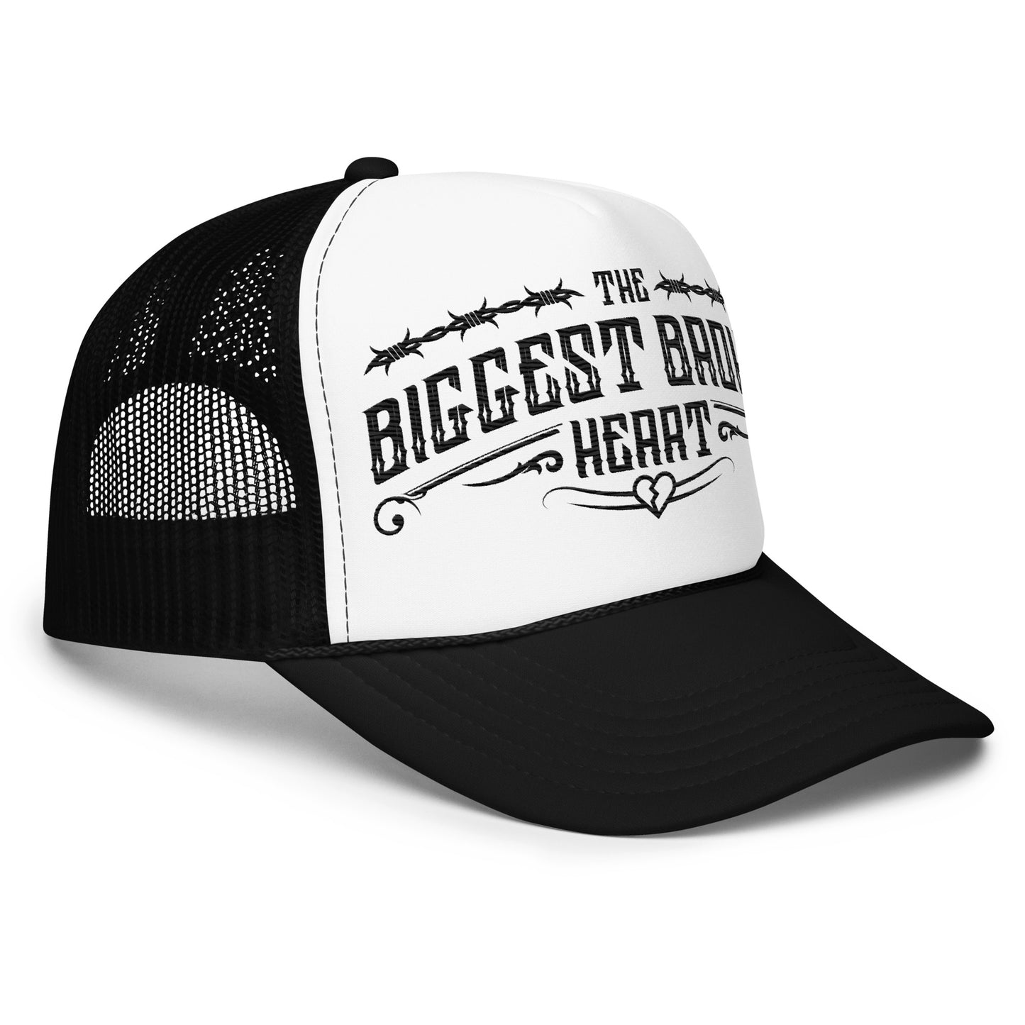 THE BIGGEST BROKEN HEART Trucker Hat (black lettering)