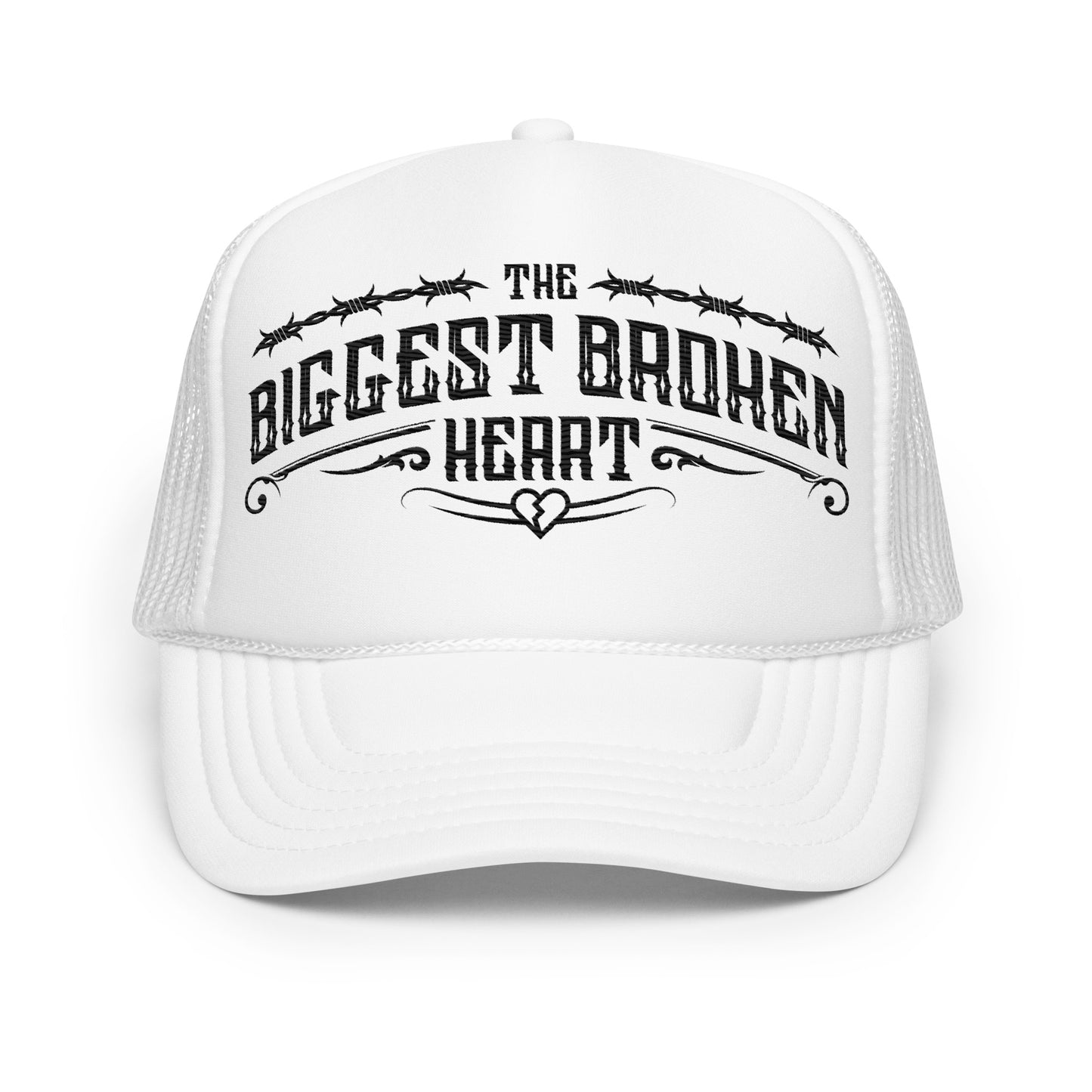 THE BIGGEST BROKEN HEART Trucker Hat (black lettering)