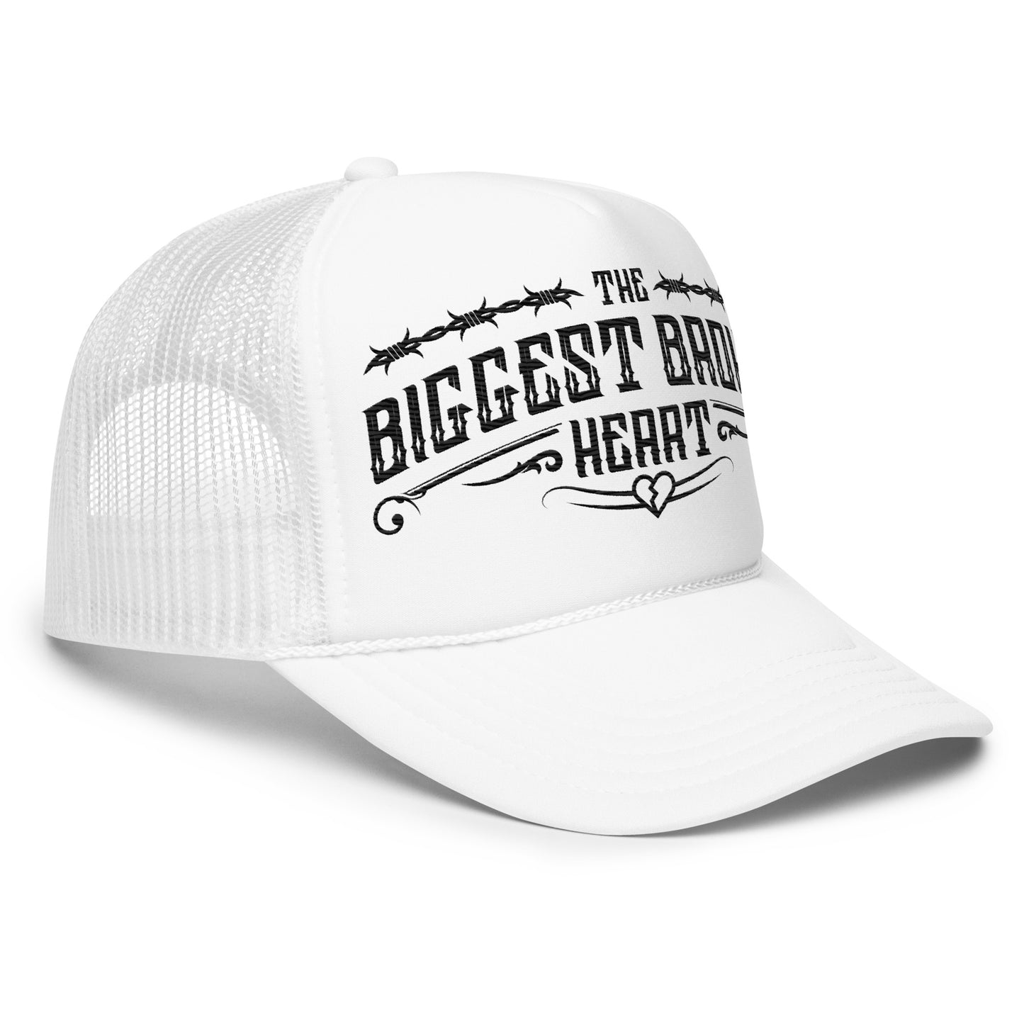 THE BIGGEST BROKEN HEART Trucker Hat (black lettering)