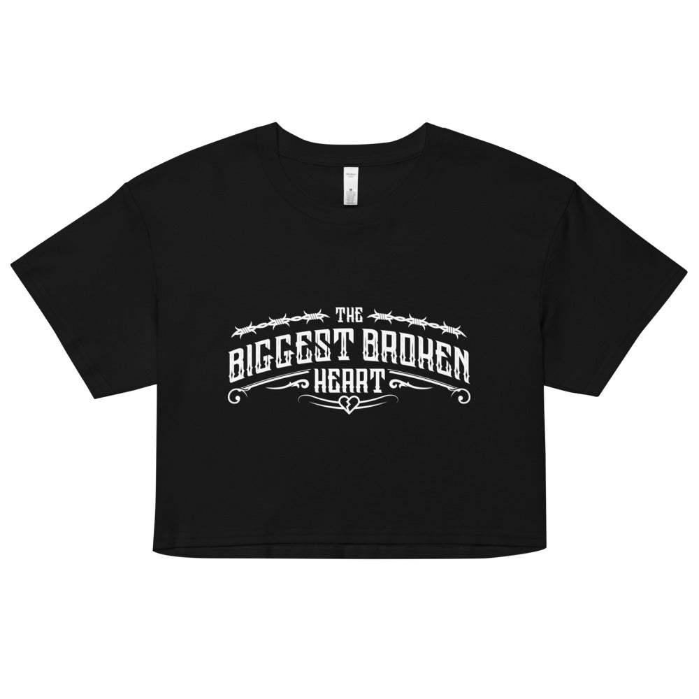 TBBH - Women’s crop top (white lettering)