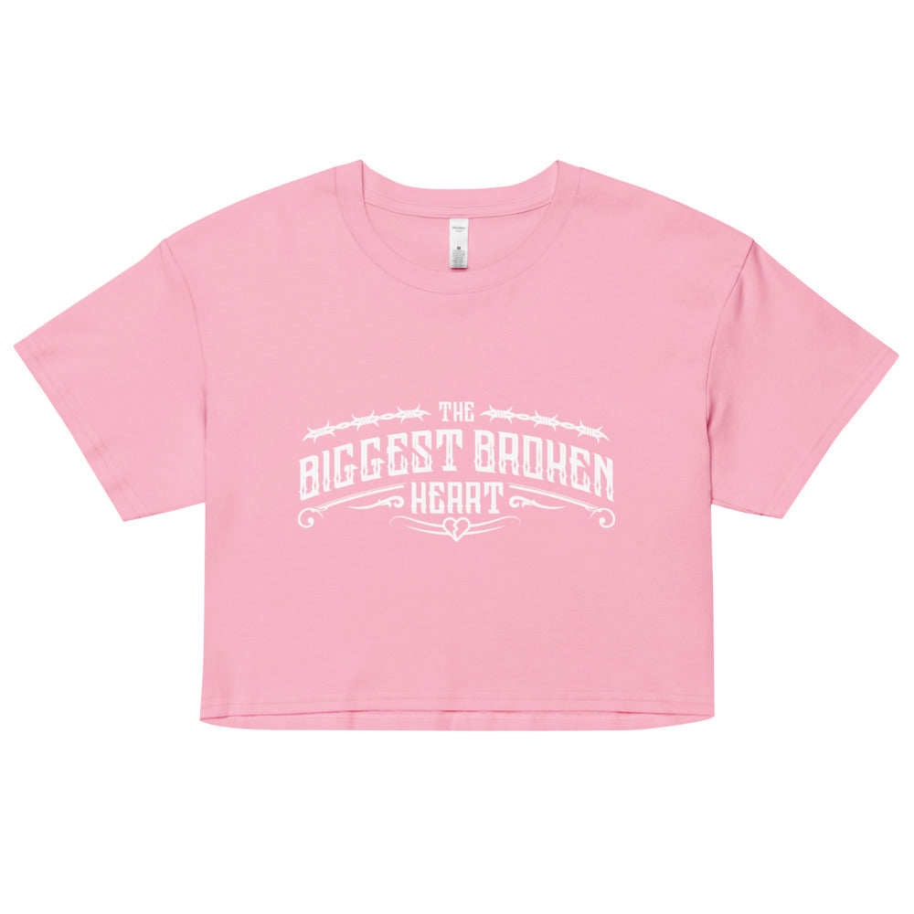 TBBH - Women’s crop top (white lettering)