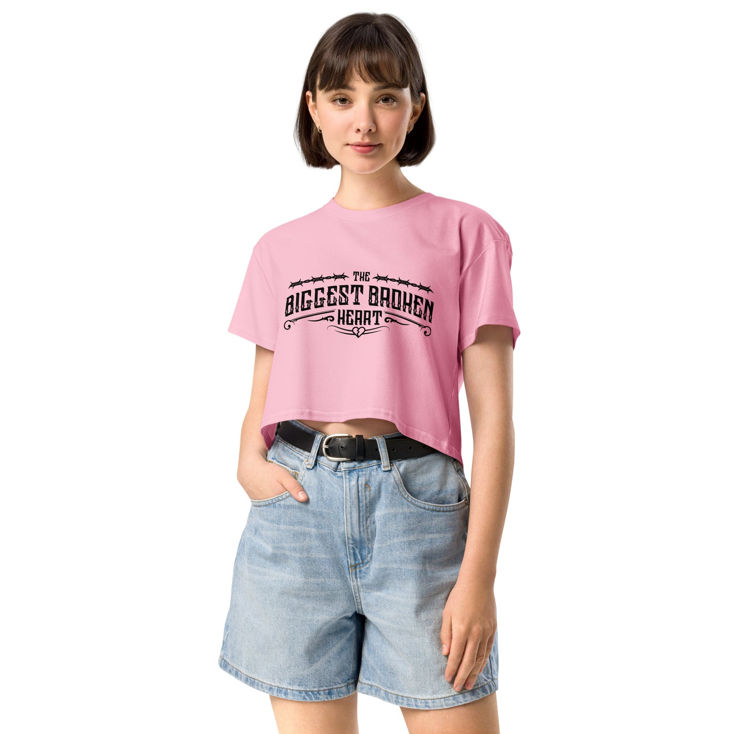 TBBH Women’s crop top (black lettering)