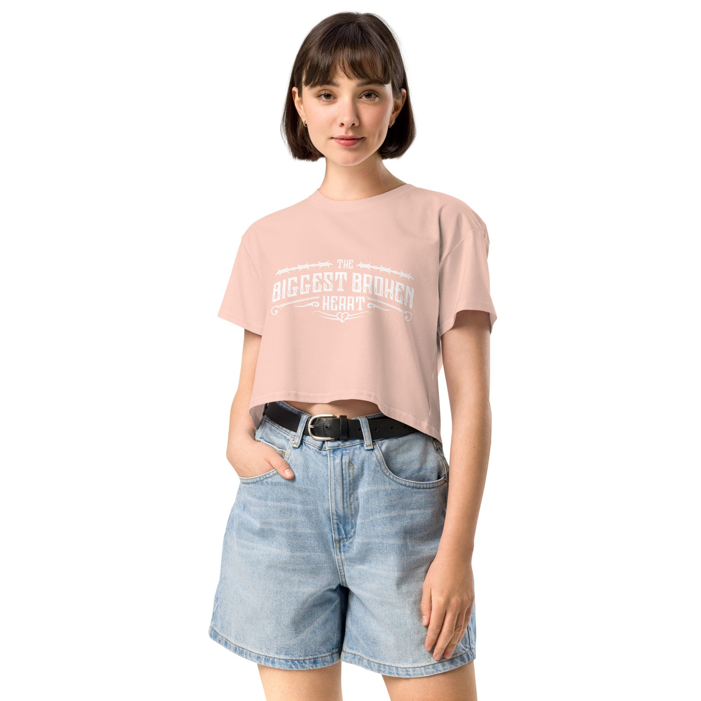 TBBH - Women’s crop top (white lettering)