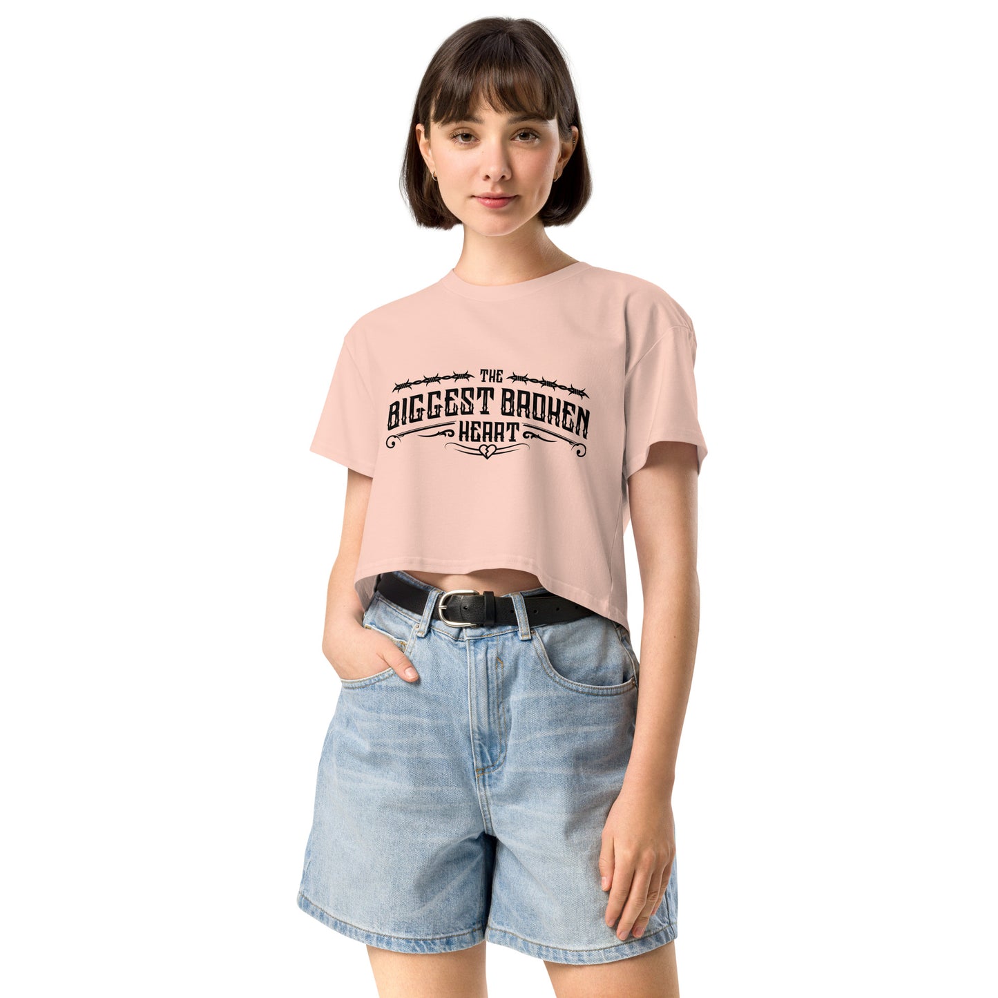 TBBH Women’s crop top (black lettering)